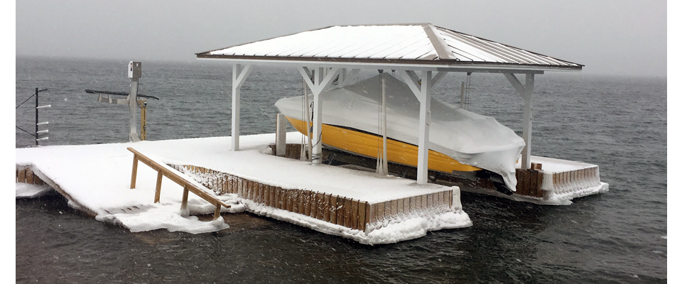 An example of a boat port and ramp