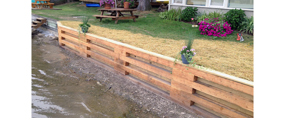 An example of a timber wall